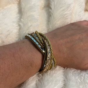 Silver and gold bracelet